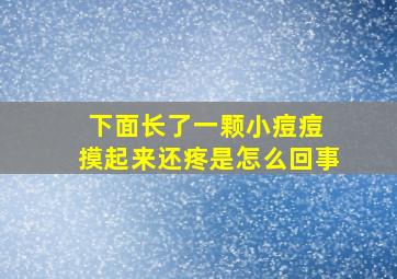 下面长了一颗小痘痘 摸起来还疼是怎么回事